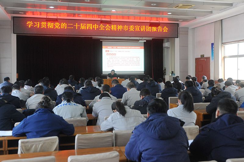 学习贯彻党的二十届四中全会精神市委宣讲团到尊时凯龙Z6宣讲